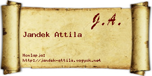 Jandek Attila névjegykártya