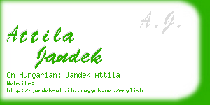 attila jandek business card